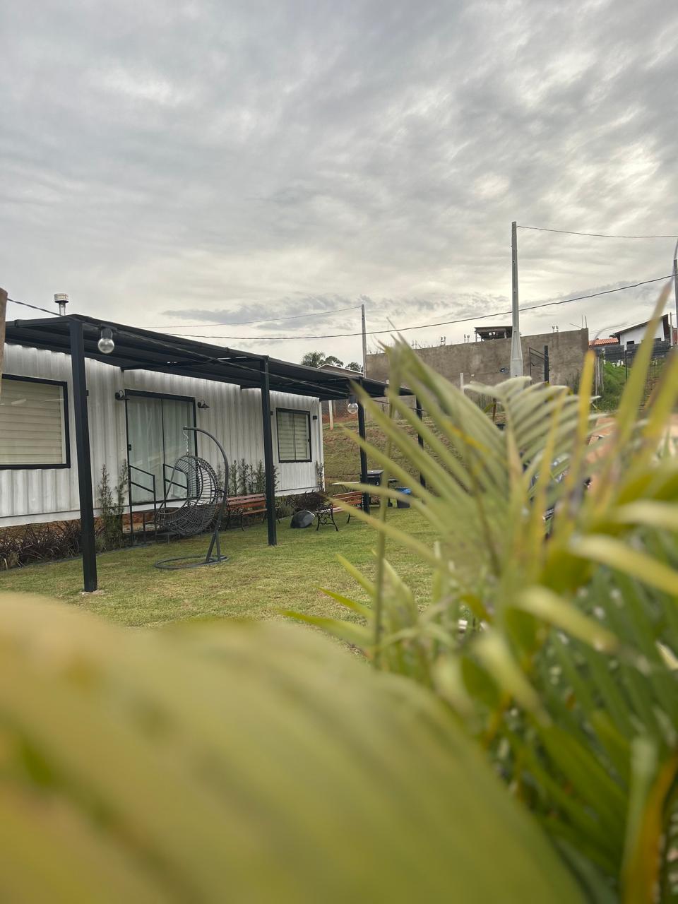 Área verde ao redor do container